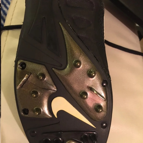 Nike Air Mid Cut Football Soccer Cleats Men Shoes Leather Black white 7 - Picture 5 of 9